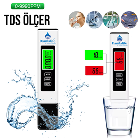 Dijital TDS Metre Termometreli Su Ölçme Aleti