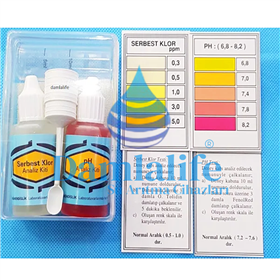 Su Test Analiz Sıvısı Ph Analiz Kiti ve Serbest Klor Test Kiti