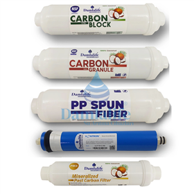 DamlaLife Çubuklu Beşli Mineralli Post Karbon Tatlandırıcılı Filtre Seti