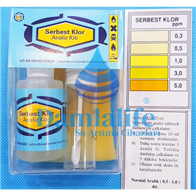 Su Test Analizi Serbest Klor Kiti Klor Analizi 0.1 Ppm 5 Ppm